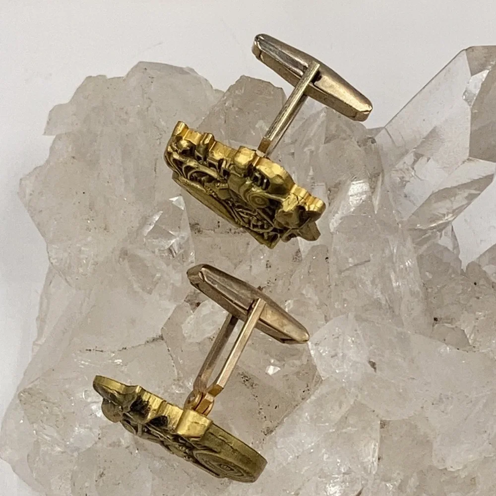 Rare Vintage Engine Block Cuff Links